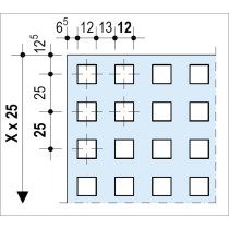 PLAQUE PERFOREE QUADRILLE DELTA 12/25Q Knauf