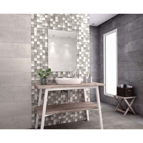 FAIENCE SAGON MOSAIQUE M1 GRIS 25X60