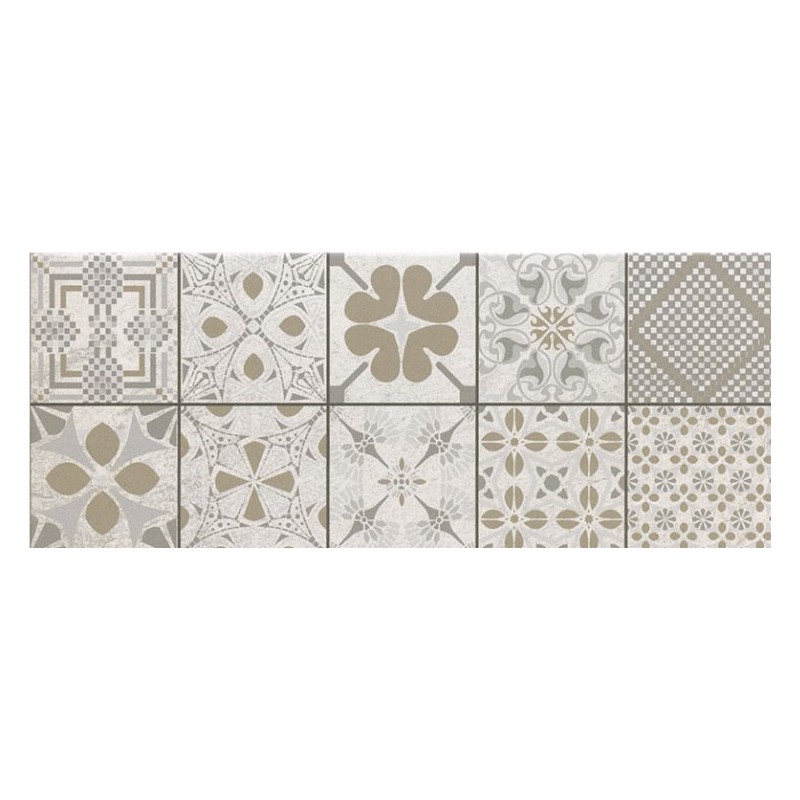 FAIENCE MOTIF NAVARA M2 GRIS 20x50 SOMOCER