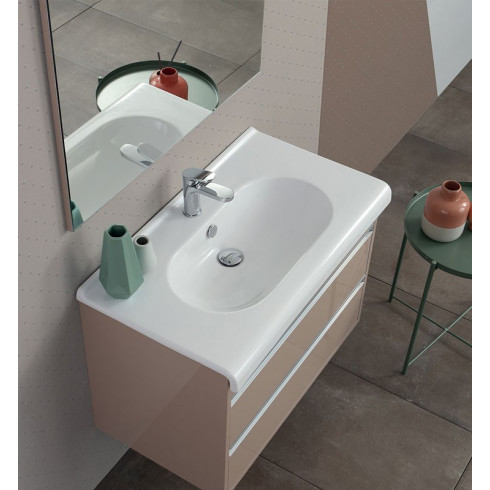 Meuble Bora 80 Blanc Miroir Sanimeuble Comaf Comptoir Africain