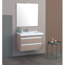 MEUBLE BORA 80 IVOIRE + MIROIR SANIMEUBLE