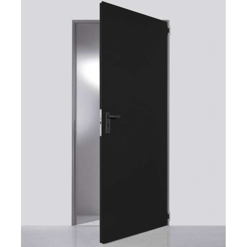 PORTE METALLIQUE 0.92x2.18 NOIR NINZ