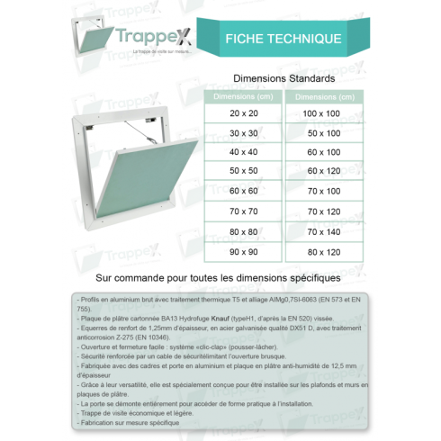 TRAPPE DE VISITE TRAPPEX 40X40