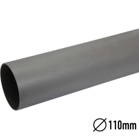 Tube PVC d110mm ep3mm Evacuation