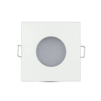 Plafond IP44 Carré Alliage de zinc GU10 Blanc Mat pour Spot LED V-TAC