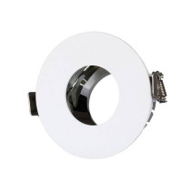 Plafond Rond blanc+chrome pour Spotlights LED GU10-GU5.3 - SKU 3160 V-TAC