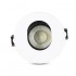 Plafond Rond trou ovale blanc+noir réglable 15° pour Spotlights LED GU10-GU5.3 V-TAC