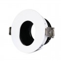 Plafond Rond trou ovale blanc+noir réglable 15° pour Spotlights LED GU10-GU5.3  V-TAC