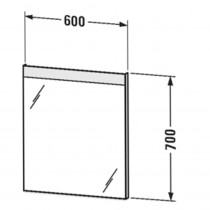 MIROIR AV ECLAIRAGE 700*600*35 DURAVIT