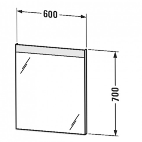 MIROIR AV ECLAIRAGE 700*600*35 DURAVIT