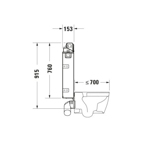 BATI-SUPPORT DYASYSTEM POUR CLOISON MACONNE DURAVIT