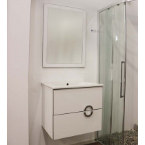 MEUBLE ECLAT SC 60 BLANC + MIROIR Sanimeuble