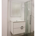 MEUBLE ECLAT SC 60 BLANC + MIROIR Sanimeuble