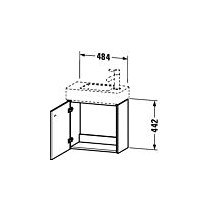 MEUBLE BRIOSO 1P RIGHT 442X484X239 LIN DURAVIT