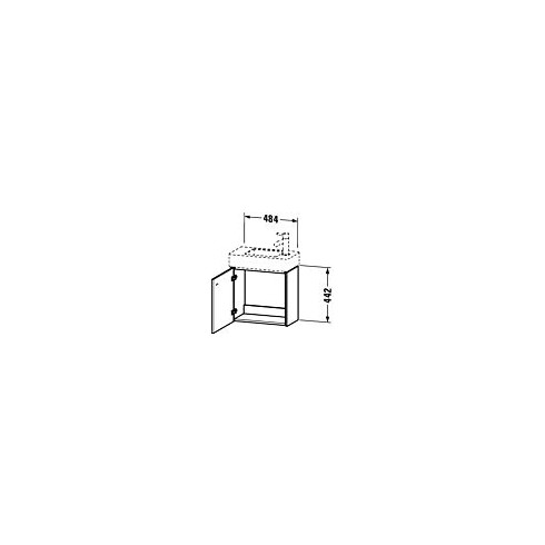 MEUBLE BRIOSO 1P RIGHT 442X484X239 LIN DURAVIT