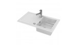 Evier de cuisine 86x50 Cassia 1 bac Blanc Brillant Duravit