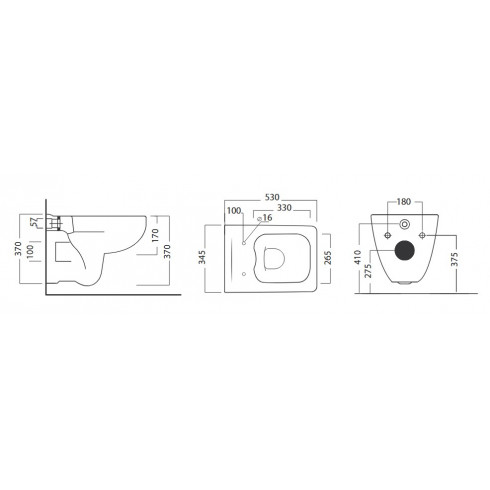 Cuvette suspendue Olympia Rimless Blanc SANIMED