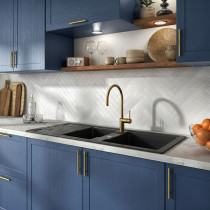 Évier de cuisine Fresh noir brillant 116x50 Sanimed
