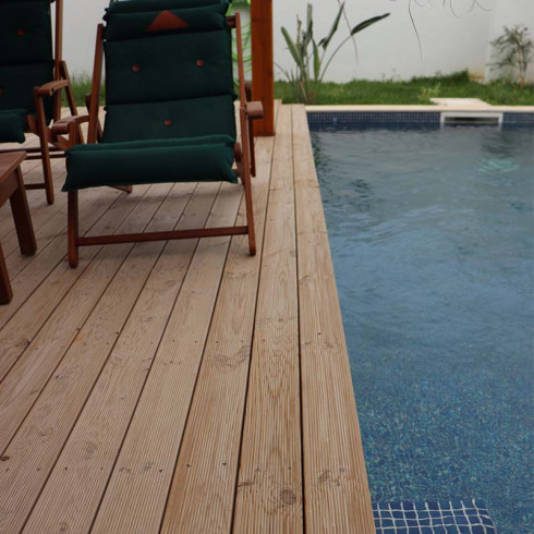 Lame de terrasse en bois autoclave 28X120X4800